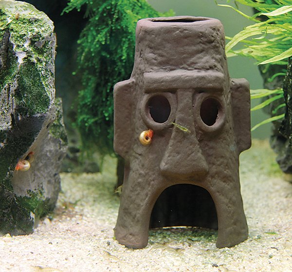 Aquarium Dekoration Moai-Höhle