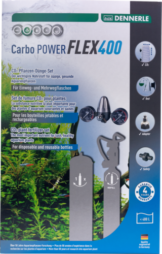 Dennerle 2942 Carbo POWER Flex400 CO2 Pflanzen-Dünge-Set